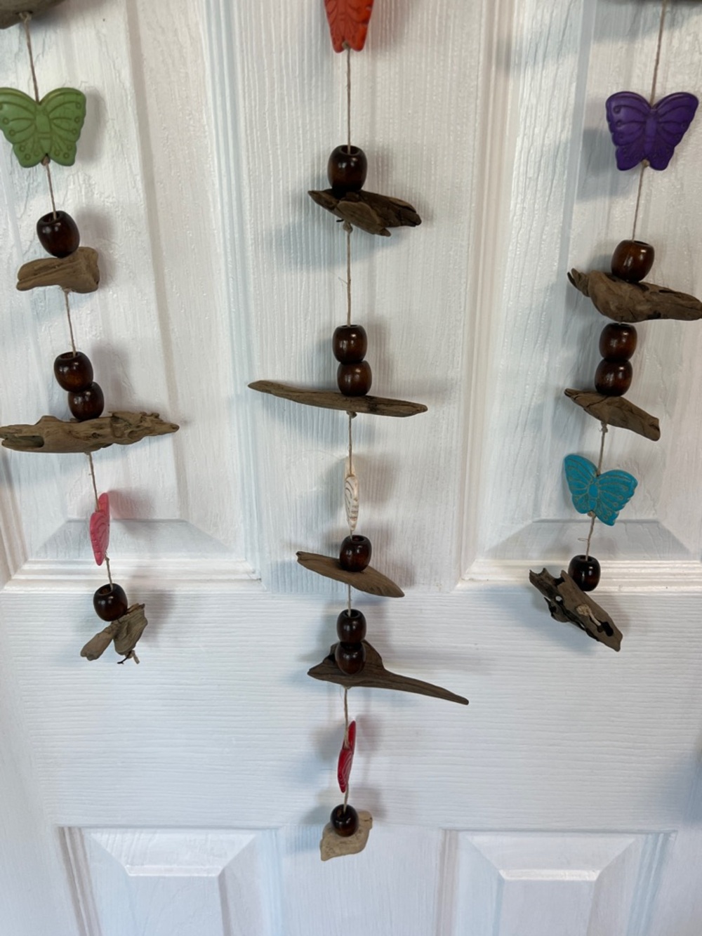 Handmade Driftwood Butterfly Wind Chime - Multicolor - Picture 9 of 11